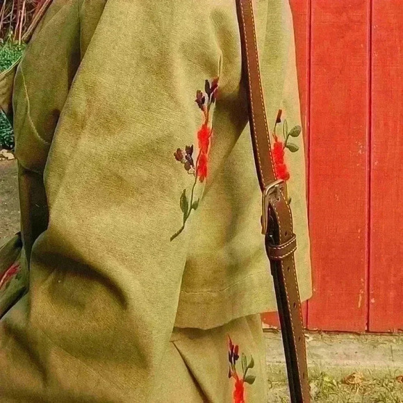 NWOT Anthropologie Cartonnier Embroidered trenchcoat Size S - Picture 11 of 17